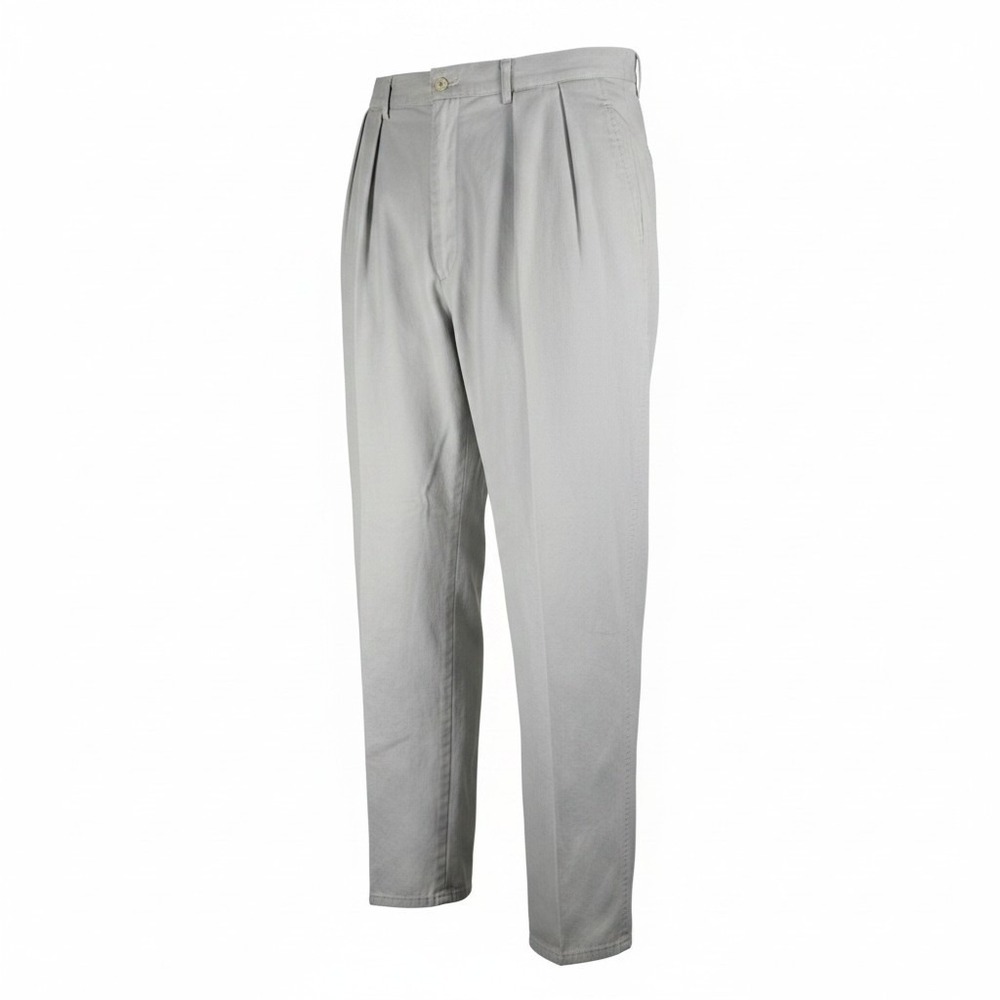 Vtg Polo Ralph Lauren Pleated Chino Pants Mens 35x36 Beige Cotton Actual32x34
